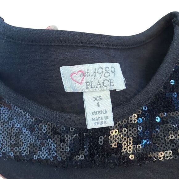 The Children's Place Toddler Girls XS size 4 Blue Sleeveless Bow Party Dress - Picture 4 of 6